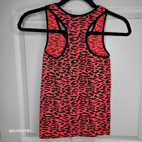 Ice Skate Orange Animal Print Tank Top XS/S Women's Figure Skating - Picture 3 of 3